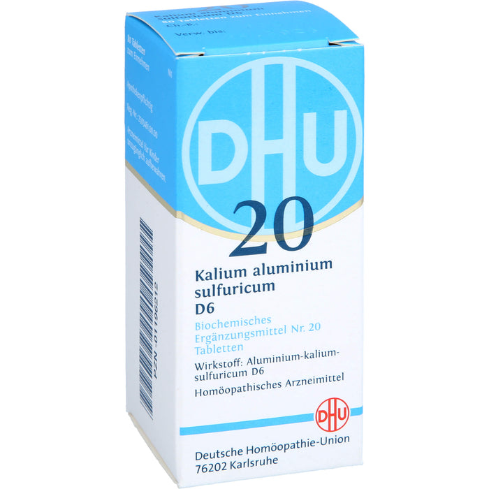 DHU Schüßler-Salz Nr. 20 Kalium aluminium sulfuricum D6 Tabletten, 80 pcs. Tablets