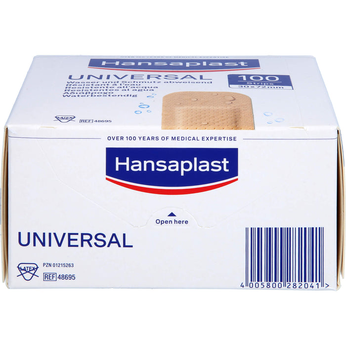 Hansaplast Universal wasserabweisende Strips, 100 pc Pansement