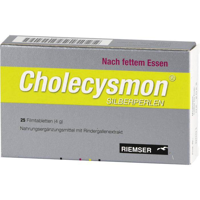 RIEMSER Cholecysmon Silberperlen Filmtabletten, 25 St. Tabletten