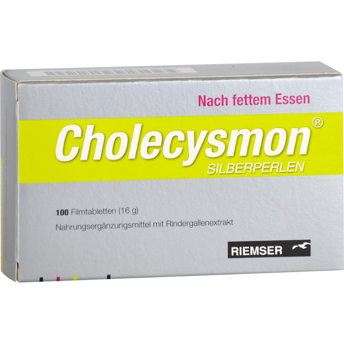 Cholecysmon Silberperlen nach fettem Essen Filmtabletten, 100 St. Tabletten