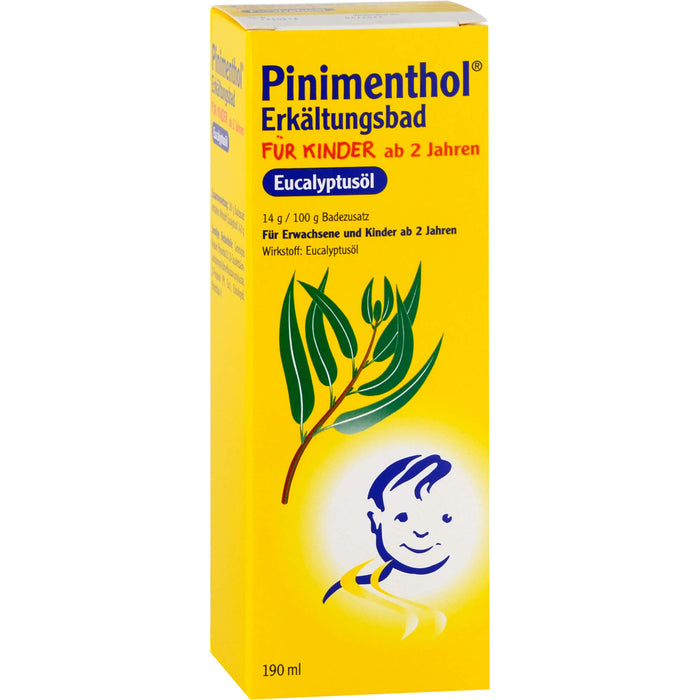 Pinimenthol Eucalyptusöl Erkältungsbad für Kinder ab 2, 190 ml Bath additive