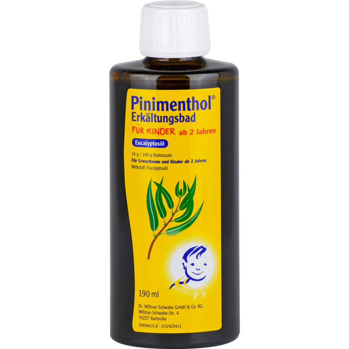 Pinimenthol Eucalyptusöl Erkältungsbad für Kinder ab 2, 190 ml Badezusatz