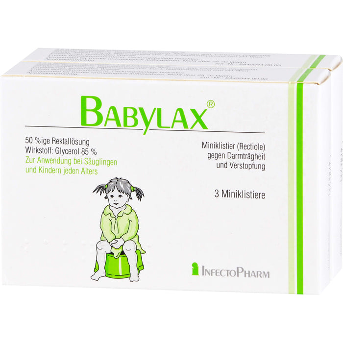 BABYLAX gegen Darmträgheit und Verstopfung, 6 pcs. Enemas