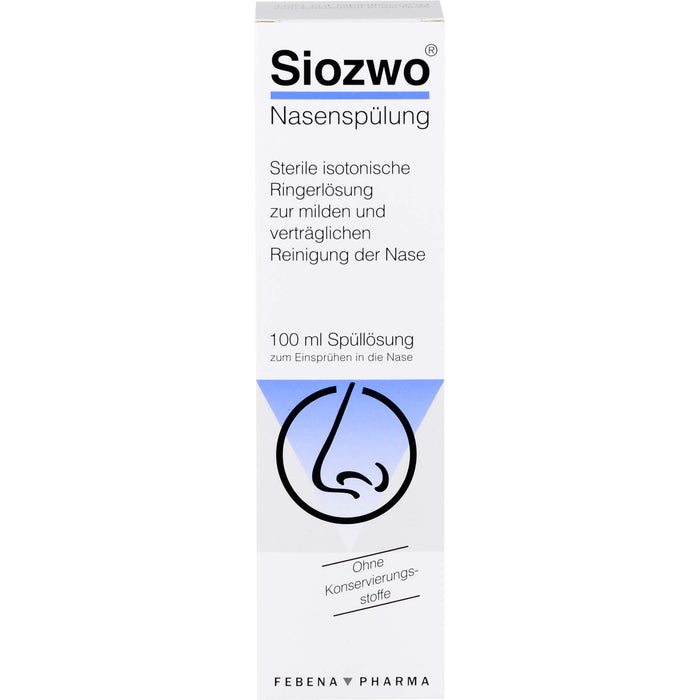 Siozwo Nasenspülung, sterile isotonische Ringerlsg. (ohne Konservierungsstoffe), 100 ml Nasendusche