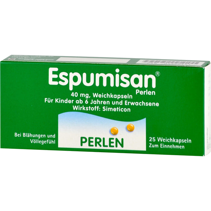 Espumisan Perlen, 40 mg, Weichkapseln, 25 St WKA