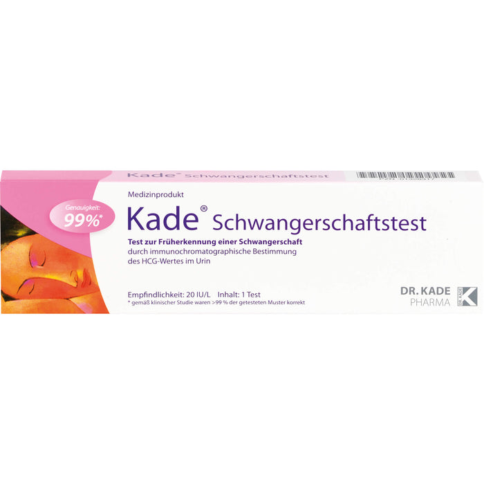 Kade Schwangerschaftstest zur Früherkennung, 1 pc Test