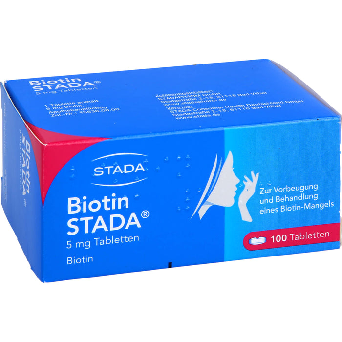 Biotin STADA 5 mg Tabletten, 100 pc Tablettes