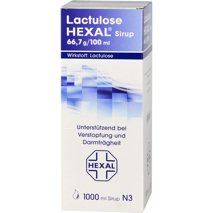 Lactulose HEXAL Sirup unterstützend bei Verstopfung und Darmträgheit, 1000 ml Solution