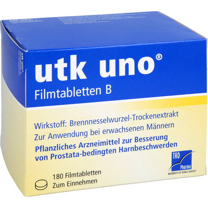 utk uno Filmtabletten zur Besserung von Prostata-bedingten Harnbeschwerden, 180 St. Tabletten