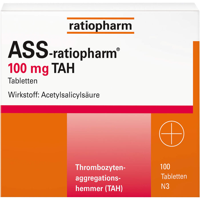 ASS-ratiopharm 100 mg TAH Tabletten, 100 St. Tabletten