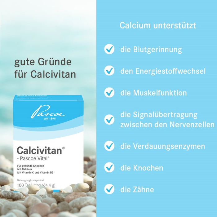 Calcivitan - Pascoe Vital Tabletten für gesunde Knochen, 100 pcs. Tablets