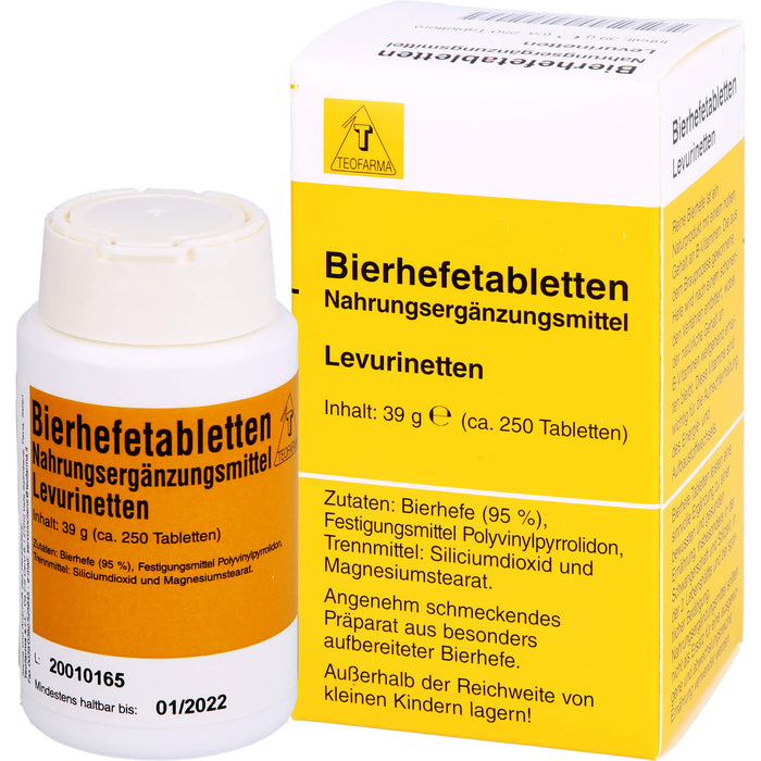 Teofarma Bierhefetabletten Leuvrinetten, 250 St. Tabletten