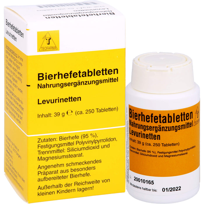 Teofarma Bierhefetabletten Leuvrinetten, 250 pc Tablettes