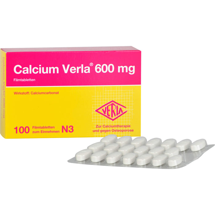 Calcium Verla 600 mg Filmtabletten, 100 pcs. Tablets