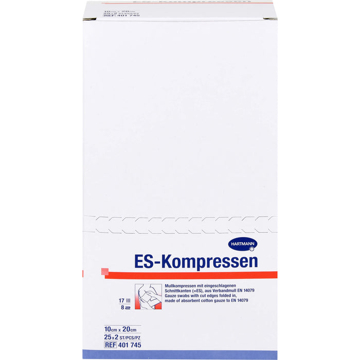 HARTMANN ES-Kompressen steril 10 cm x 20 cm, 50 pc Compresses