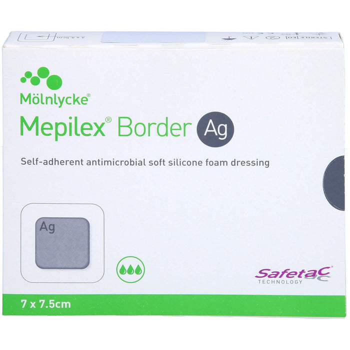 Mepilex Border Ag Schaumverband 7 x 7,5 cm, 5 pcs. dressing