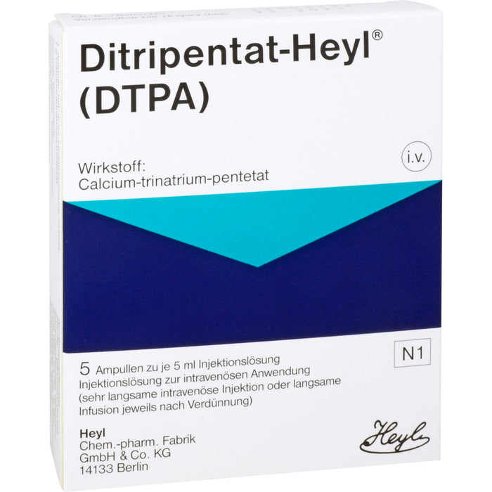 Ditripentat-Heyl (DTPA) Injektionslösung, 5 ml Solution