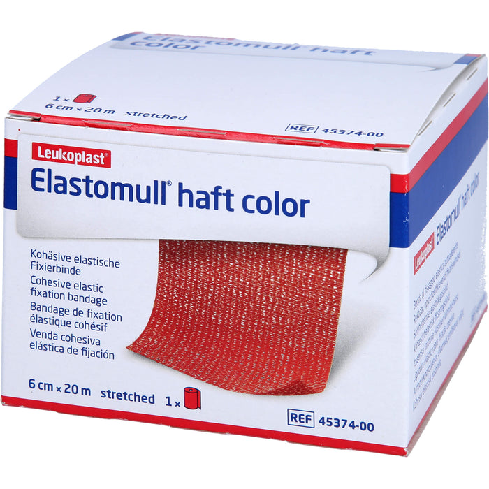 ELASTOMULL HAFT 20MX6cm color rot, 1 St BIN