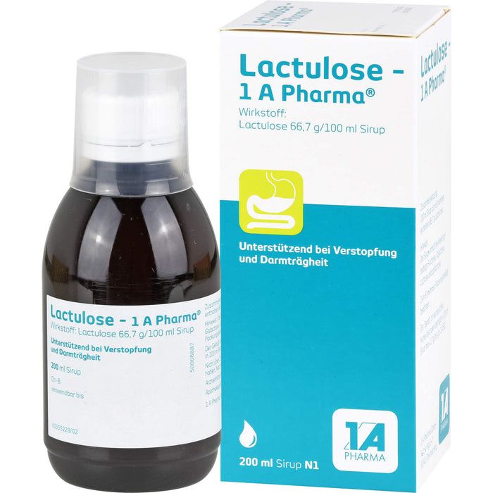 Lactulose - 1 A Pharma Sirup bei Verstopfung, 200 ml Lösung