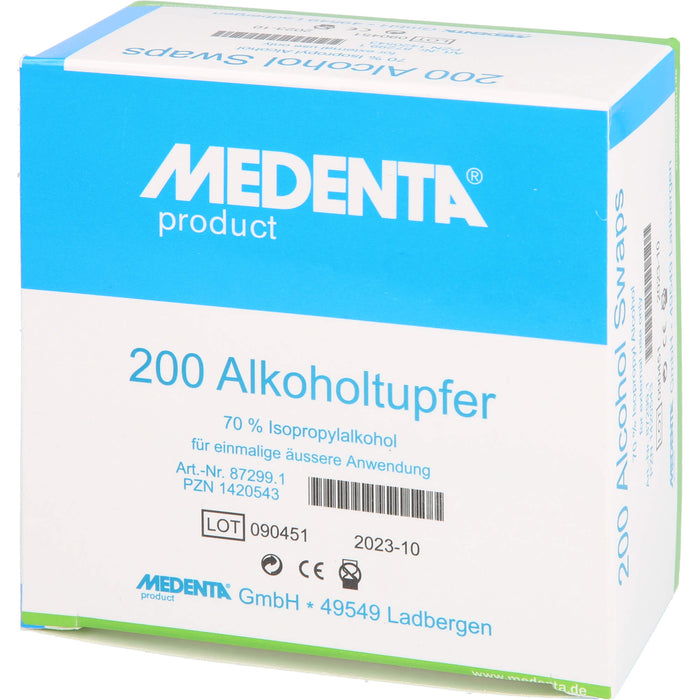 MEDENTA Alkoholtupfer, 200 pcs. Swab