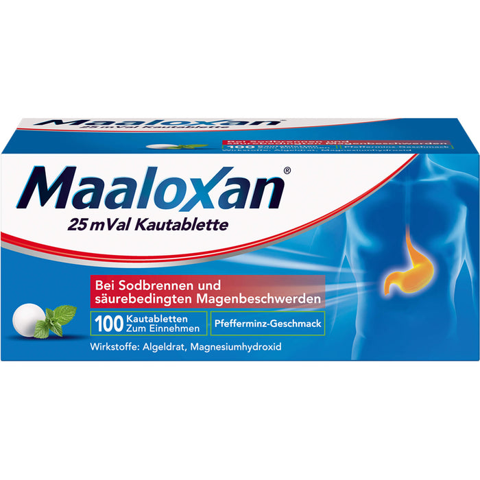 Maaloxan 25 mVal Kautabletten bei Sodbrennen, 100 pcs. Tablets