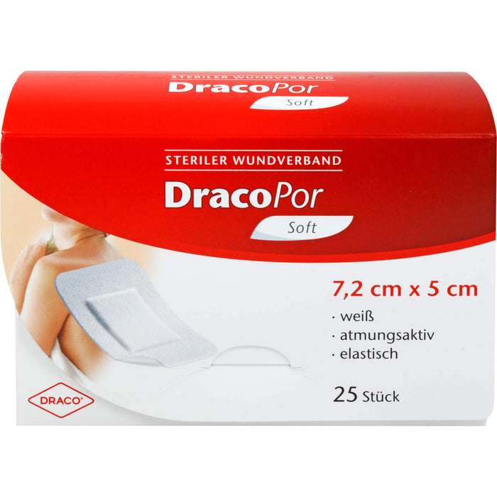 DracoPor soft weiß 7,2 cm x 5 cm steriler Wundverband, 25 pcs. Wound dressings