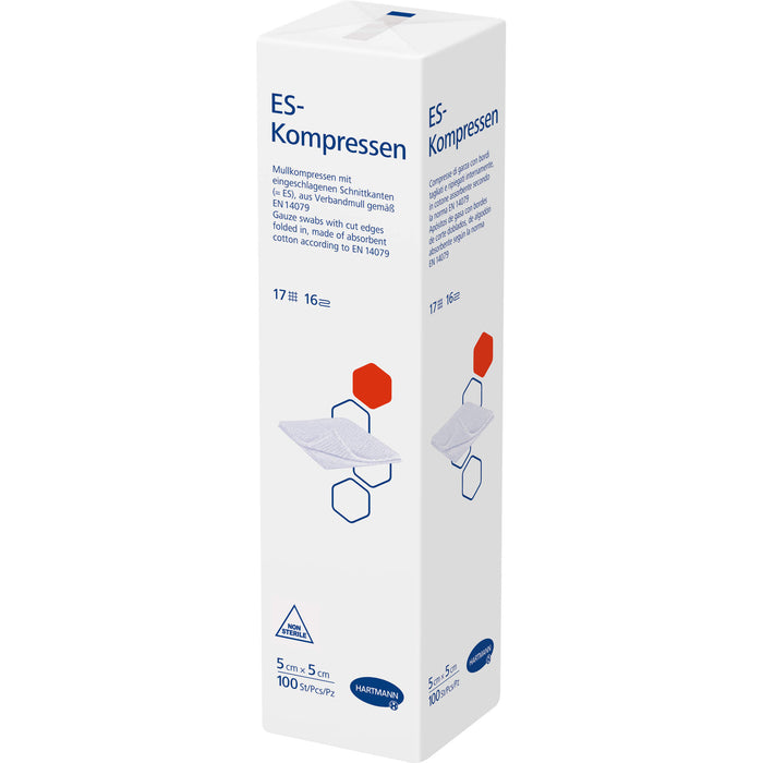 HARTMANN ES-Kompressen unsteril 16fach 5 x 5 cm, 100 pcs. Compresses