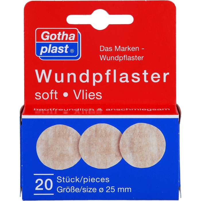 Gothaplast Wundpflaster soft Vlies Ø 25 mm, 20 St. Pflaster