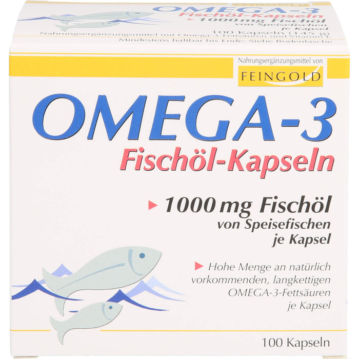 FEINGOLD Omega 3 Fischöl Kapseln, 100 pc Capsules