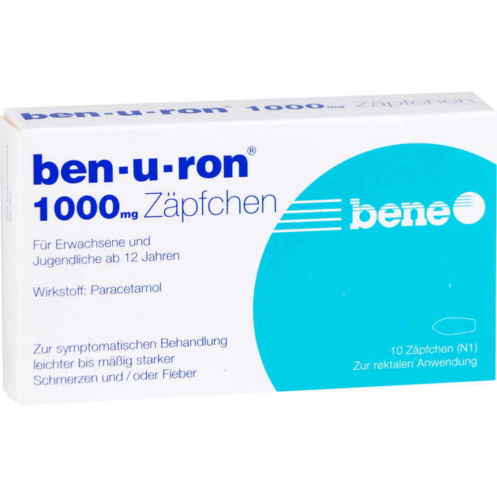 ben-u-ron 1000 mg Zäpfchen, 10 pc Suppositoires