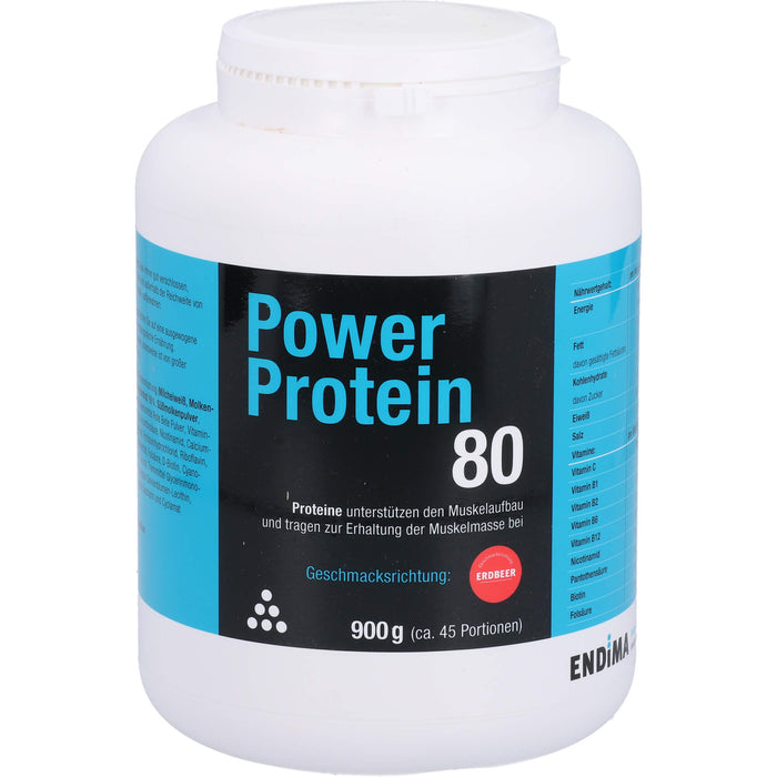 POWER PROTEIN 80 ERDBEER, 900 g PUL