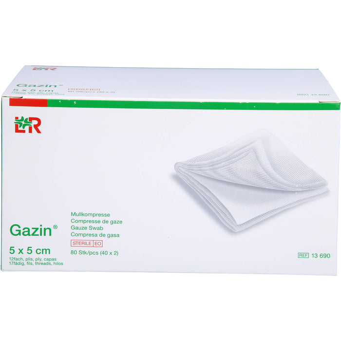 Gazin Kompressen steril 5x5cm, 40X2 St KOM