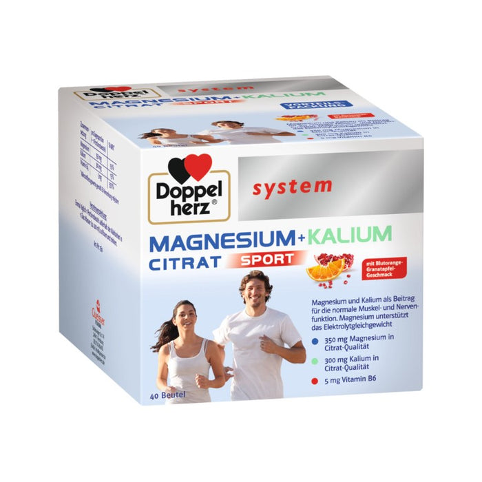 Doppelherz system MAGNESIUM + KALIUM CITRAT, 40 pc Sachets