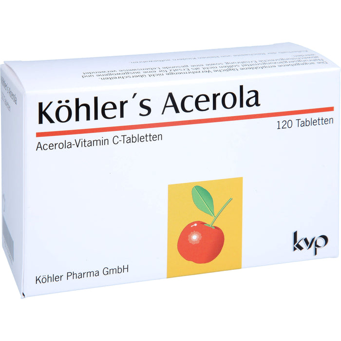 Köhler's Acerola Acerola-Vitamin C-Tabletten, 120 pc Tablettes