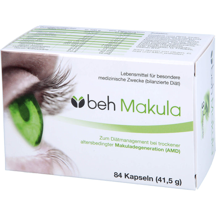 beh Makula Kapseln bei trockener, altersbedingter Makuladegeneration, 84 pcs. Capsules