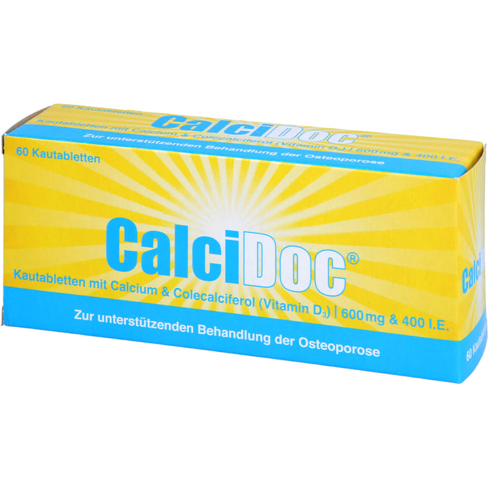 CalciDoc Kautabletten zur unterstützenden Behandlung der Osteoporose, 60 pc Tablettes