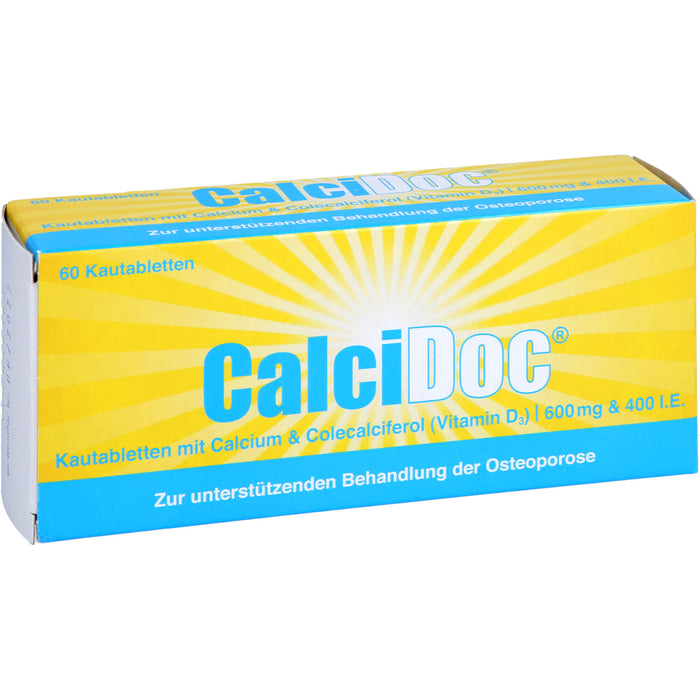 CalciDoc Kautabletten zur unterstützenden Behandlung der Osteoporose, 60 pcs. Tablets