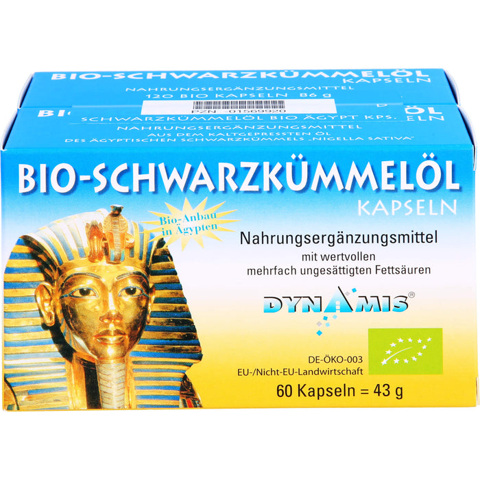 DYNAMIS Bio Schwarzkümmelöl ägyptisch Kapseln, 120 St. Kapseln