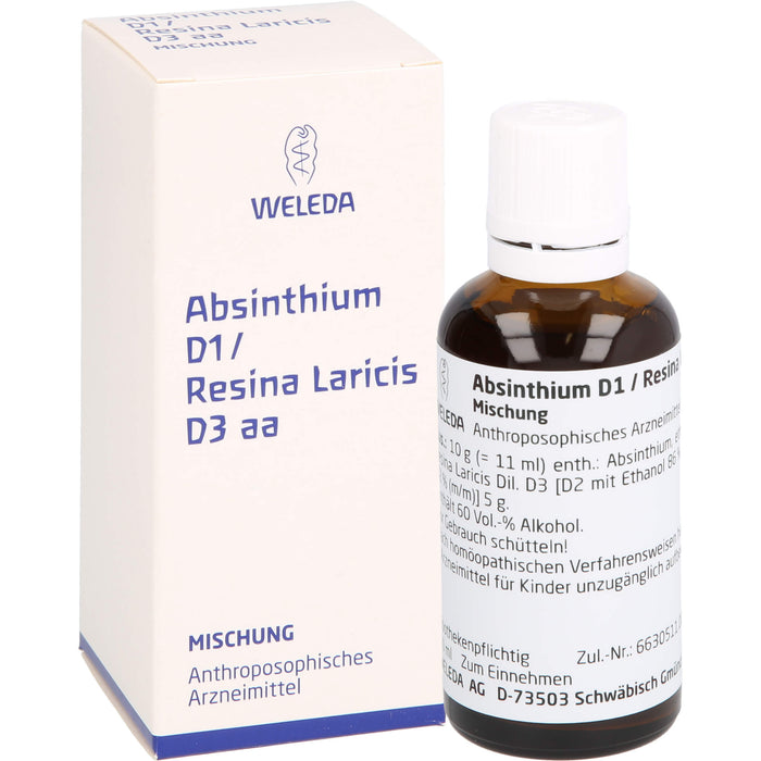 WELEDA Absinthium D1 / Resina laricis D3 aa Mischung, 50 ml Mixture