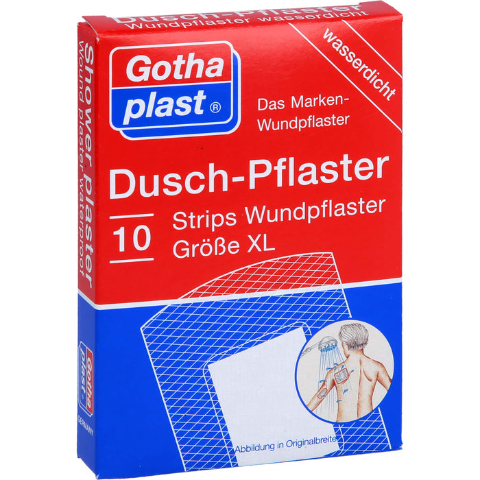 Gothaplast Duschpflaster Strips Wundpflaster Größe XL wasserdicht, 10 pcs. Patch