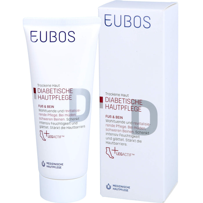 EUBOS Diabetische Hautpflege Fuß + Bein, 100 ml Crème