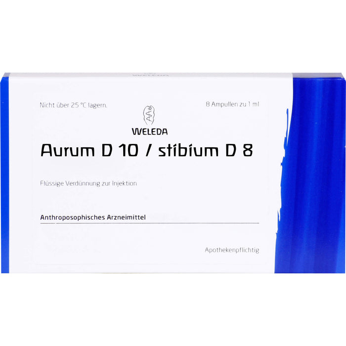 WELEDA Aurum D10/Stibium D8 flüssige Verdünnung, 8 pc Ampoules