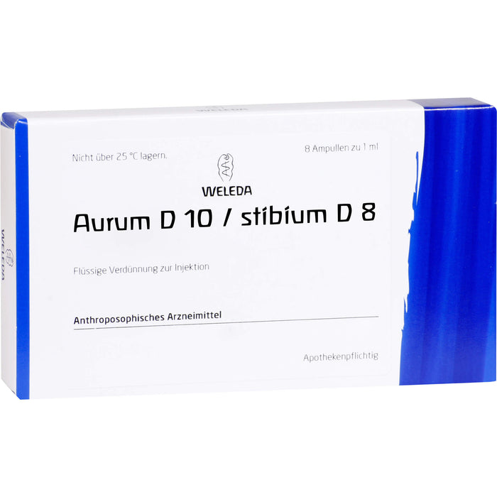 WELEDA Aurum D10/Stibium D8 flüssige Verdünnung, 8 pc Ampoules