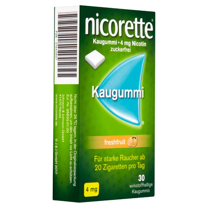 nicorette 4 mg freshfruit Kaugummi, 30 pc Gomme à mâcher