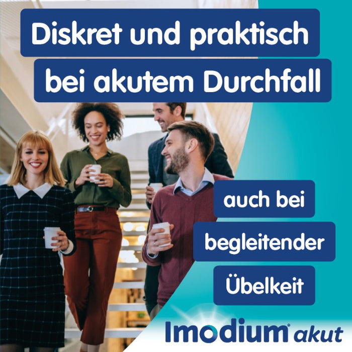 Imodium akut lingual Schmelztabletten bei akutem Durchfall, 6 pc Tablettes