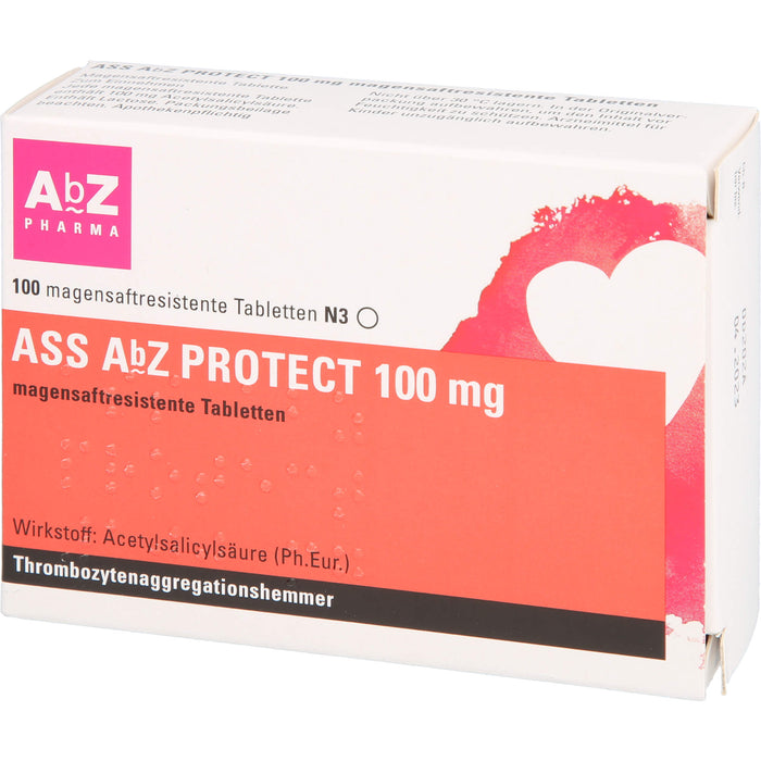 ASS AbZ Protect 100 mg Tabletten, 100 pc Tablettes