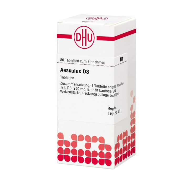 DHU Aesculus D3 Tabletten, 80 pc Tablettes