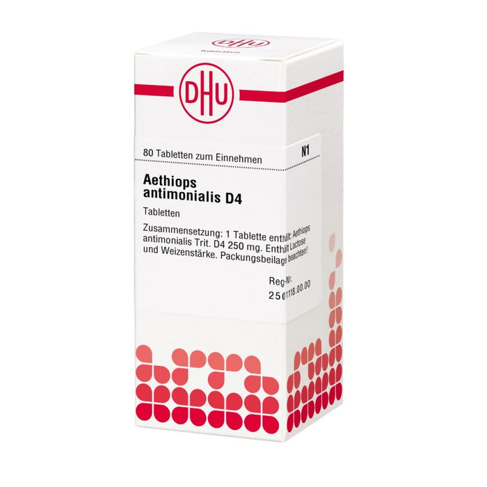 DHU Aethiops antimonialis D 4 Tabletten, 80 St. Tabletten