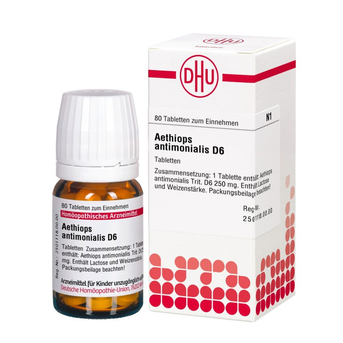 DHU Aethiops antimonialis D6 Tabletten, 80 pc Tablettes