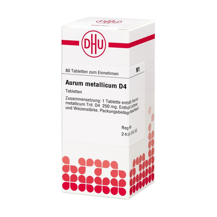 DHU Aurum metallicum D4 Tabletten, 80 pc Tablettes